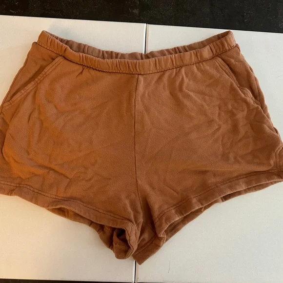 Aerie Warm Orange Lounge Shorts - Picture 1 of 4
